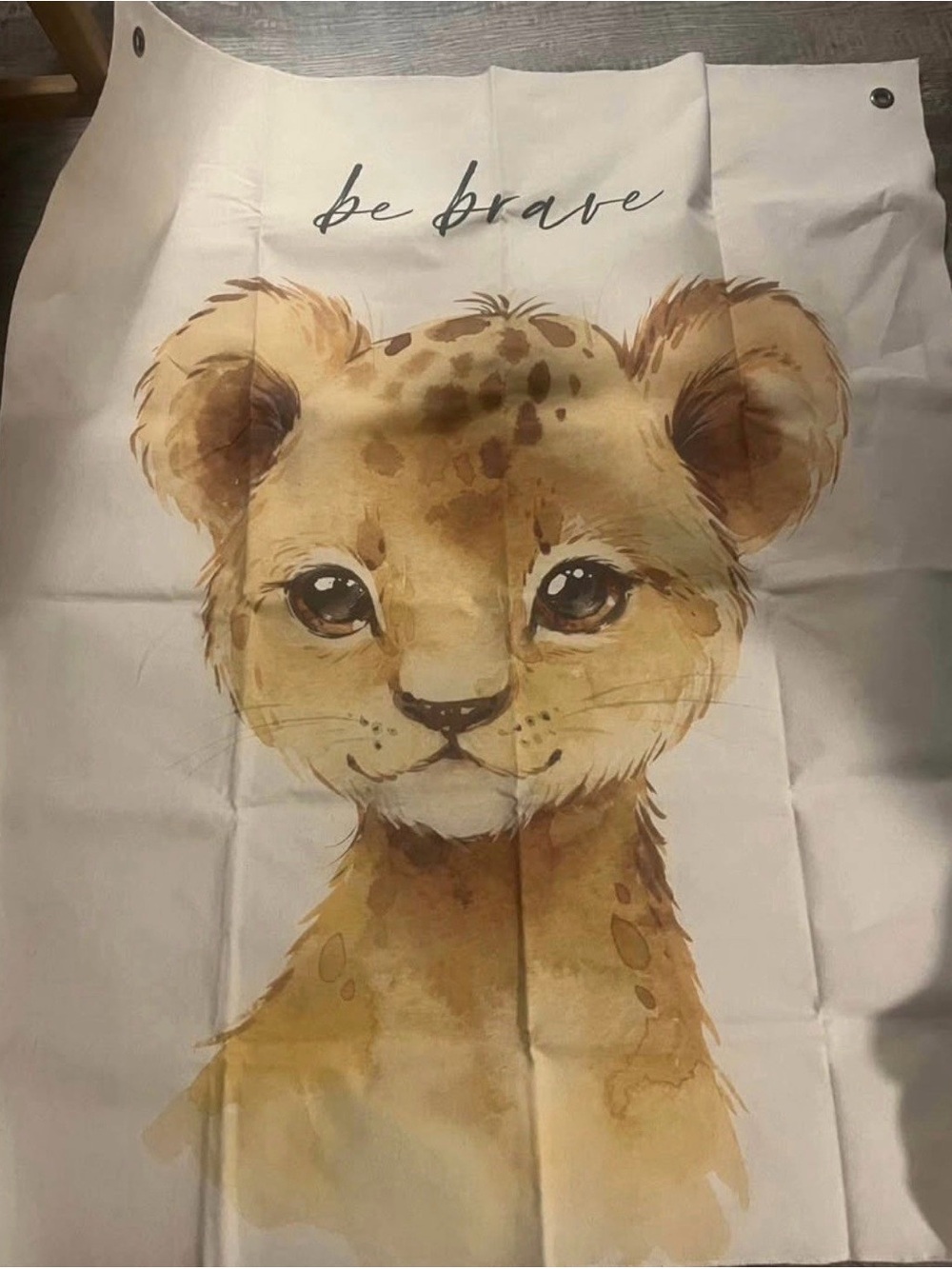 Be Brave Lion Cub Tapestry
